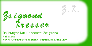 zsigmond kresser business card